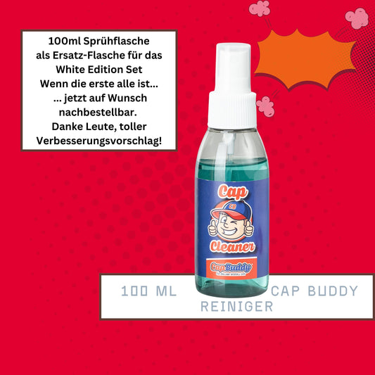 100ml Ersatz-Sprühflasche für das White Edition Set Cap Buddy Reiniger