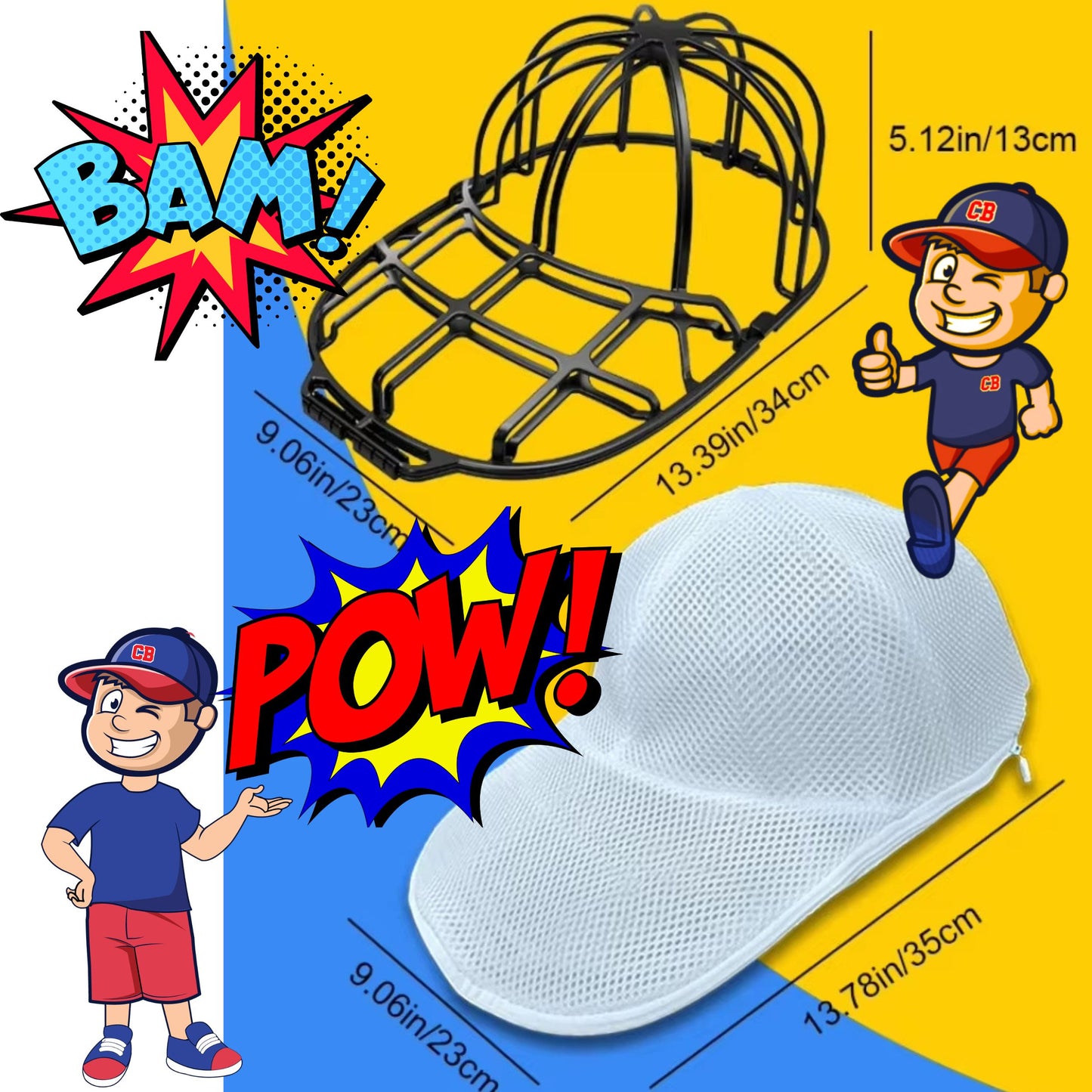 Cap Buddy & Wäschenetz für Waschmaschine und Spülmaschine Kappenreinigung ganz einfach