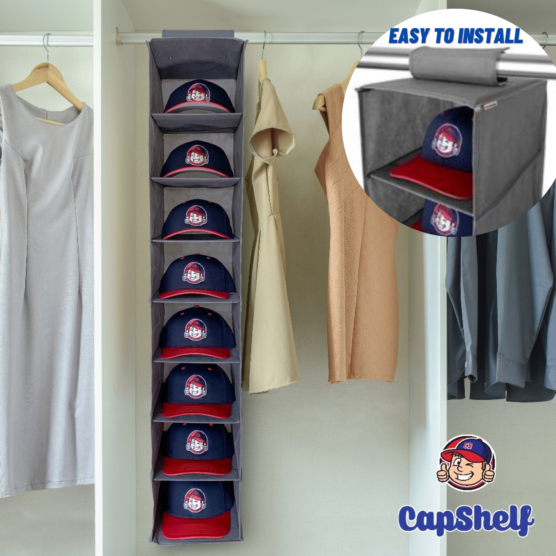 caps aufbewahrung Capshelf Kappenregal für Schrank & Garderobe kaufen – Cap Buddy Shop
