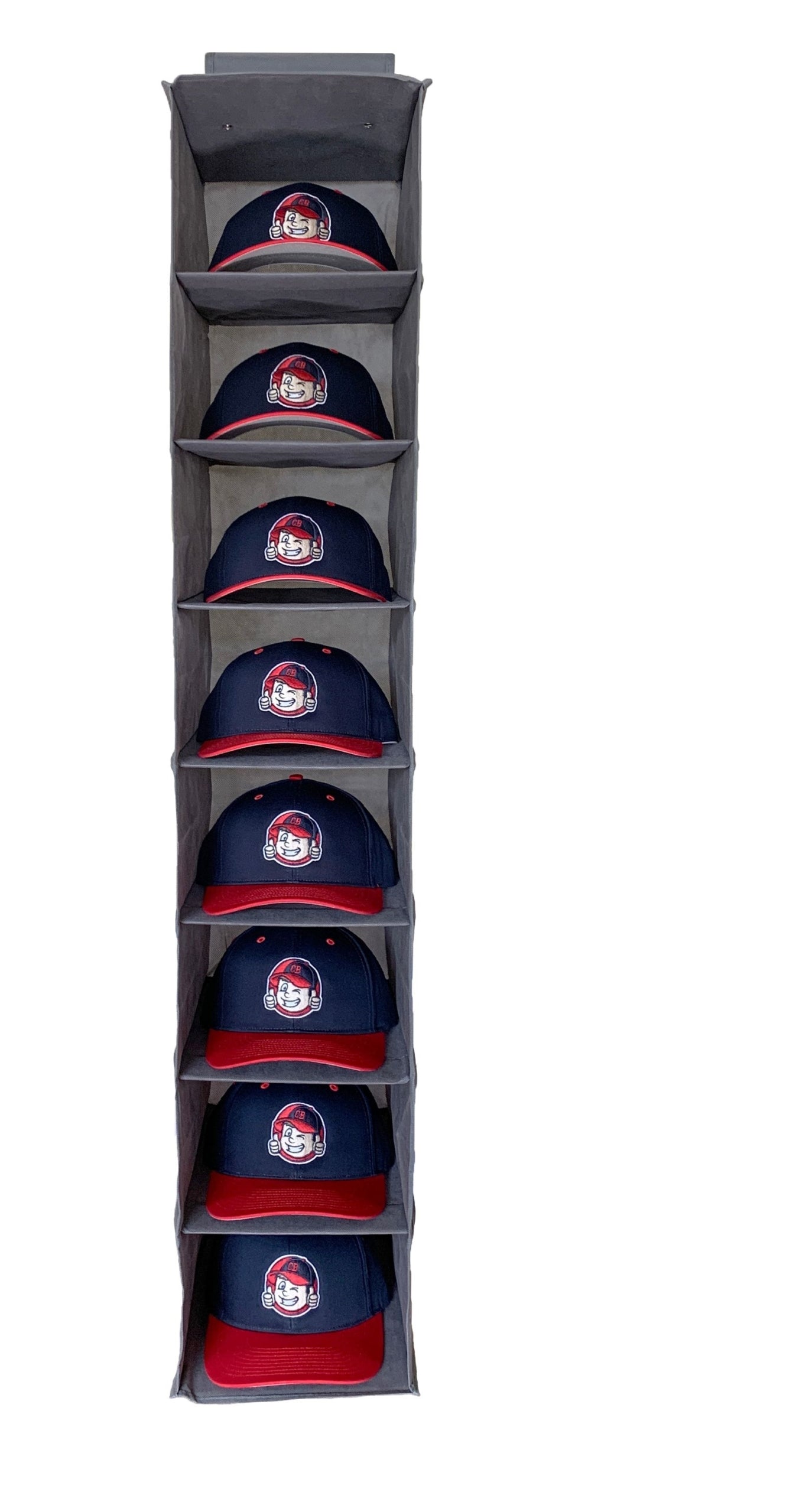 Capshelf - Kappenregal- Aufbewahrung für Schrank, Garderobe und Kleiderstange - Grau - Cap Buddy Shop