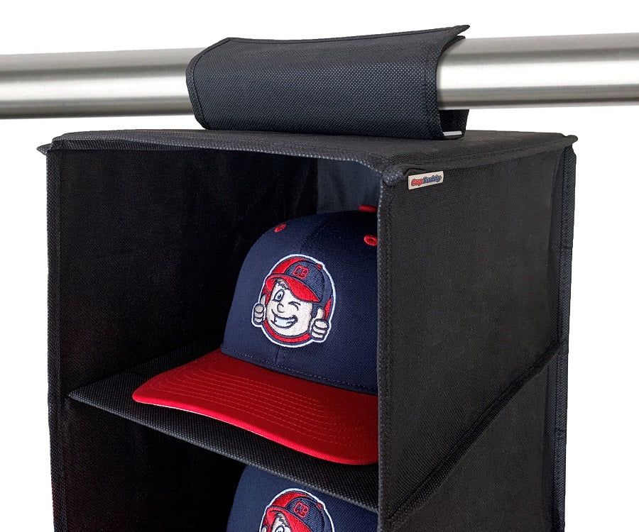 Capshelf - Kappenregal- Aufbewahrung für Schrank, Garderobe und Kleiderstange - Grau - Cap Buddy Shop